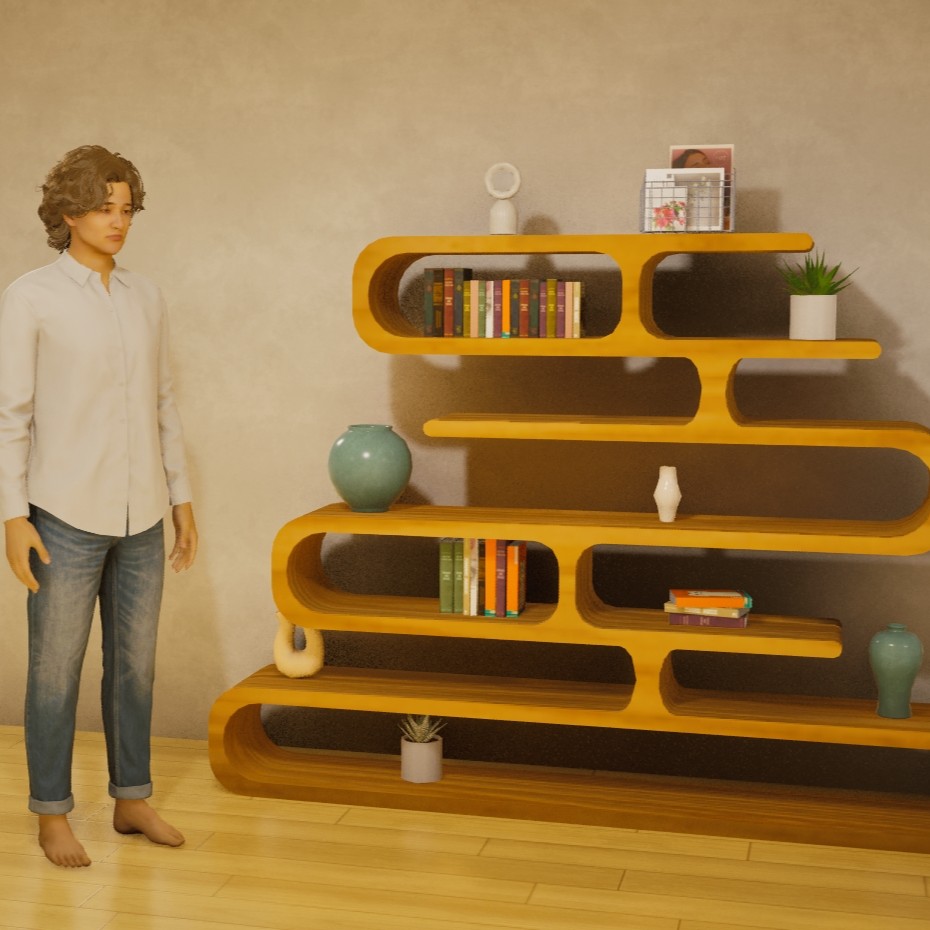 Rounded Wooden Shelf